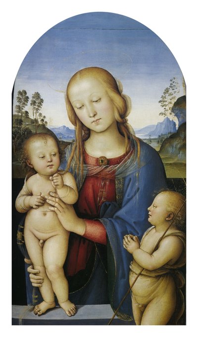 Madonna con el Niño y San Juanito de Pietro Perugino